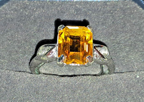 233 ring versilbert 58 - versilbert, gr.