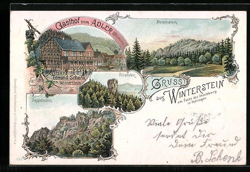 Lithographie winterstein th - winterstein, /th